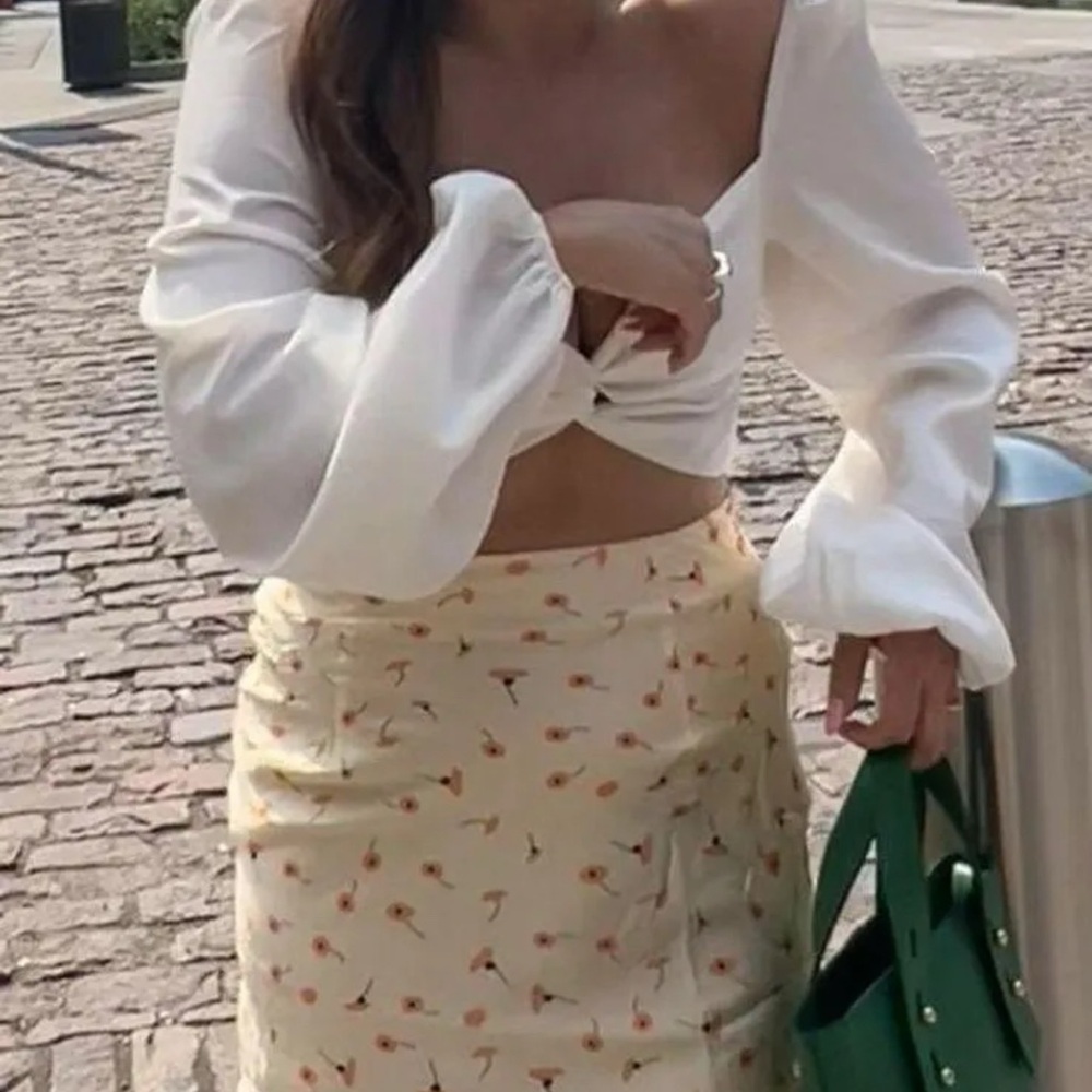 Floral Cream Skirt
